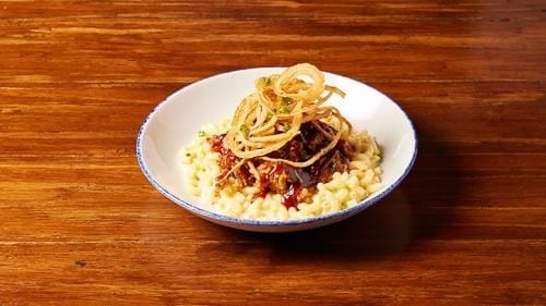 Pulled Pork Mac-and-Cheese.