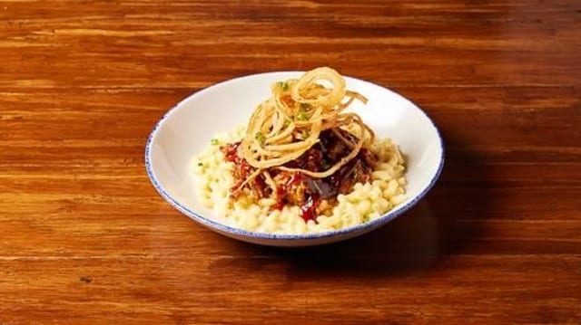 Pulled Pork Mac-and-Cheese.